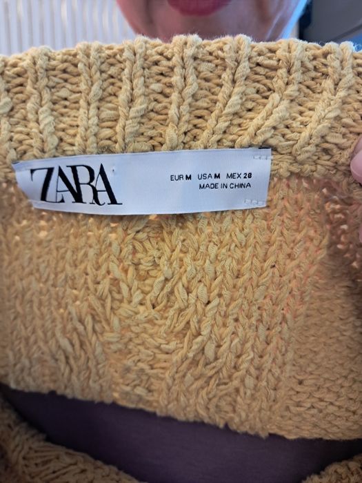 Camisola Zara amararela oversized