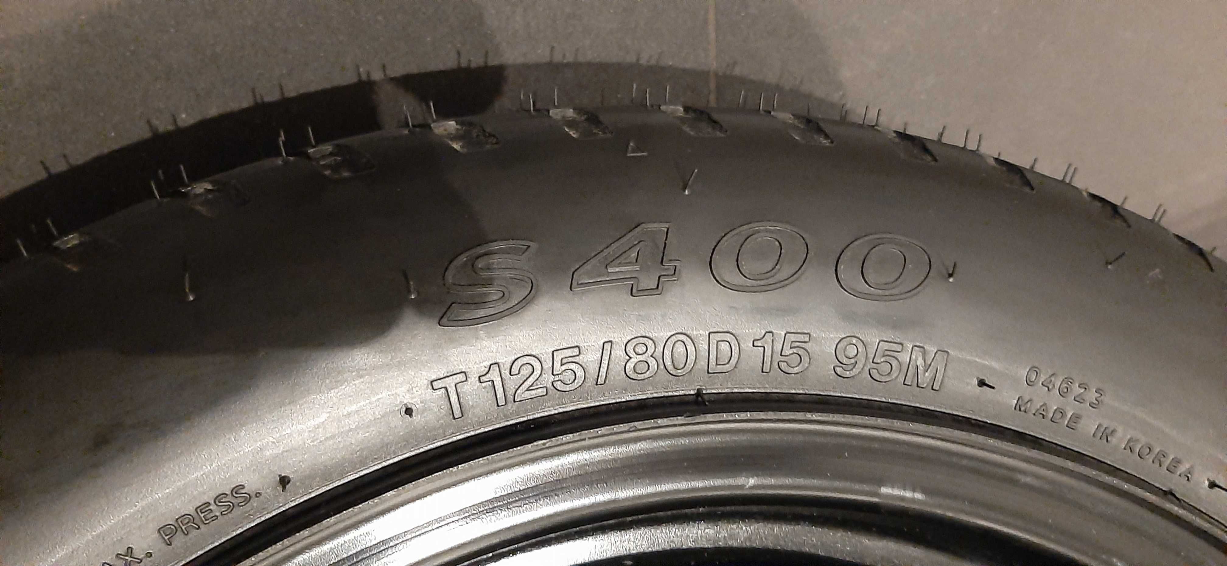 Koło dojazdowe nowe Kia Hyundai 15" T125/80D15 Hankook S400