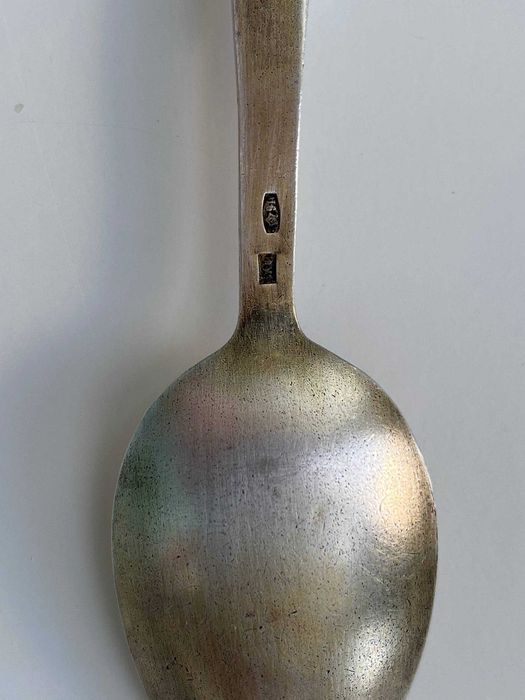 Срібна ложка з емаллю 916 проба