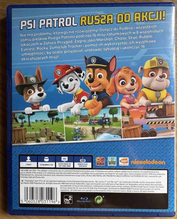 Psi Patrol Rusza do akcji PS4
