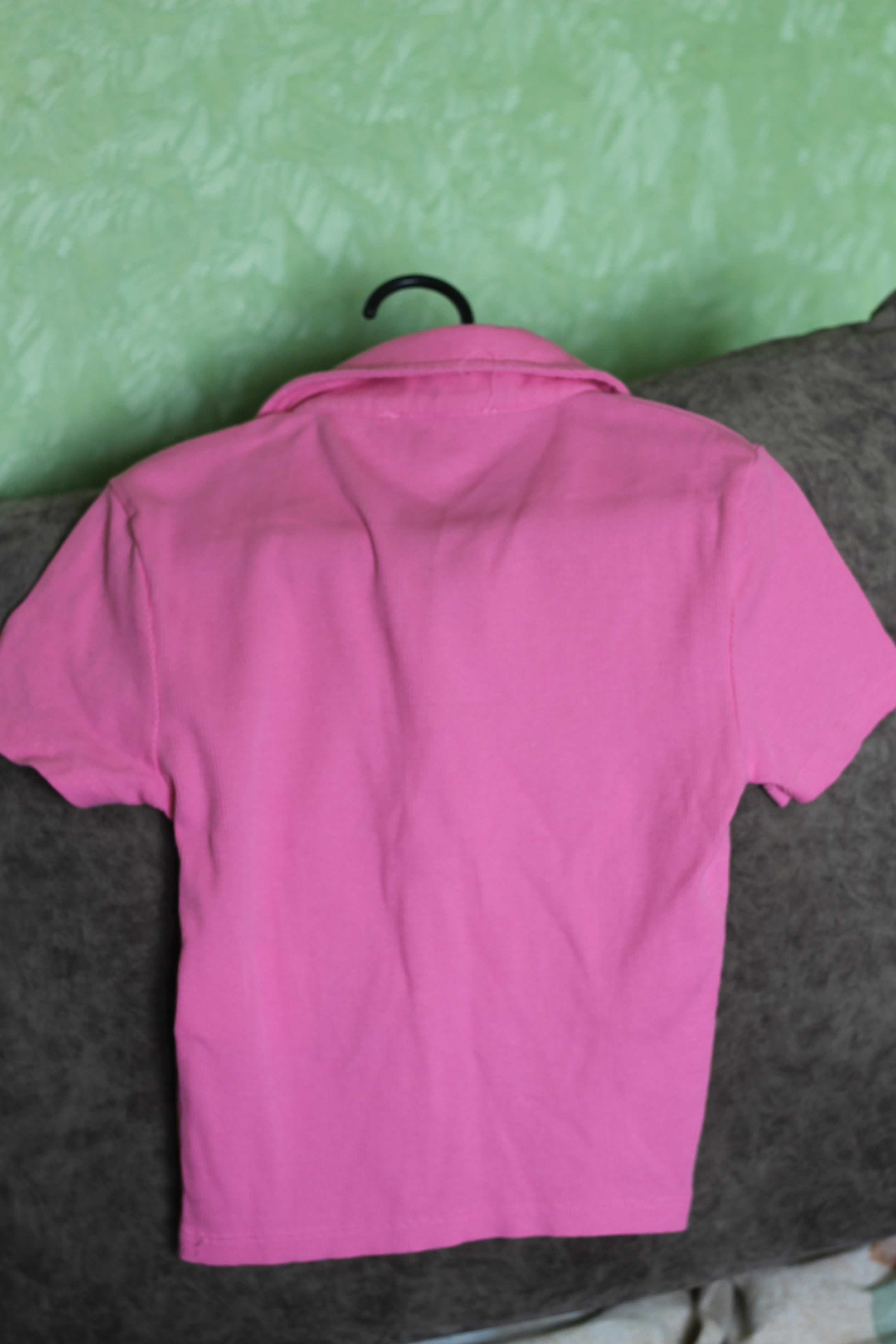 Яскрава рожева футболка вкорочена,кроп топ футболка барбі