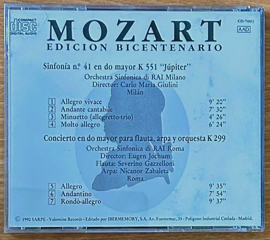 Mozart - Bicentenary edition -Symphony N.41-Jupiter-Concert K 299 - CD