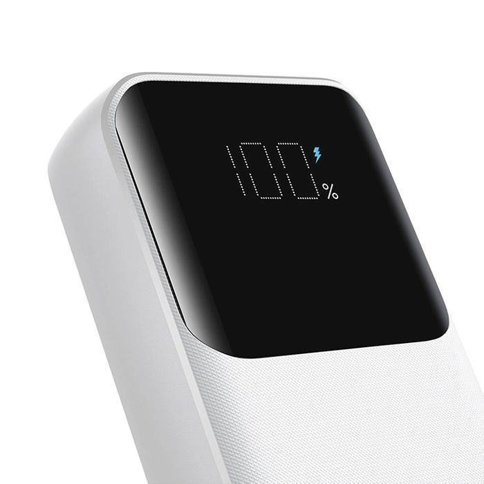 Mini powerbank Joyroom z kablami USB-C / Lightning 30W 10000mAh biały