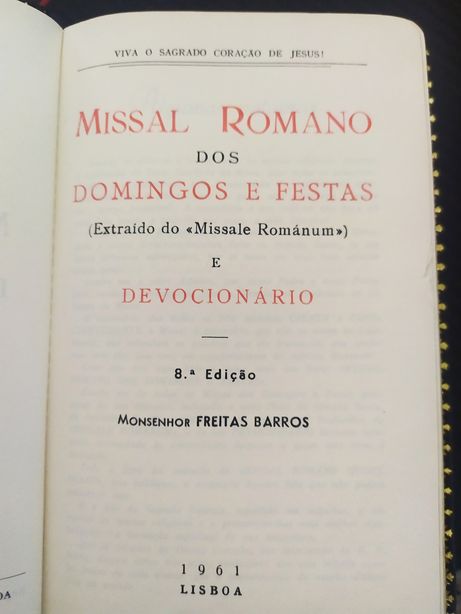 Missal Romano Domingos e festas