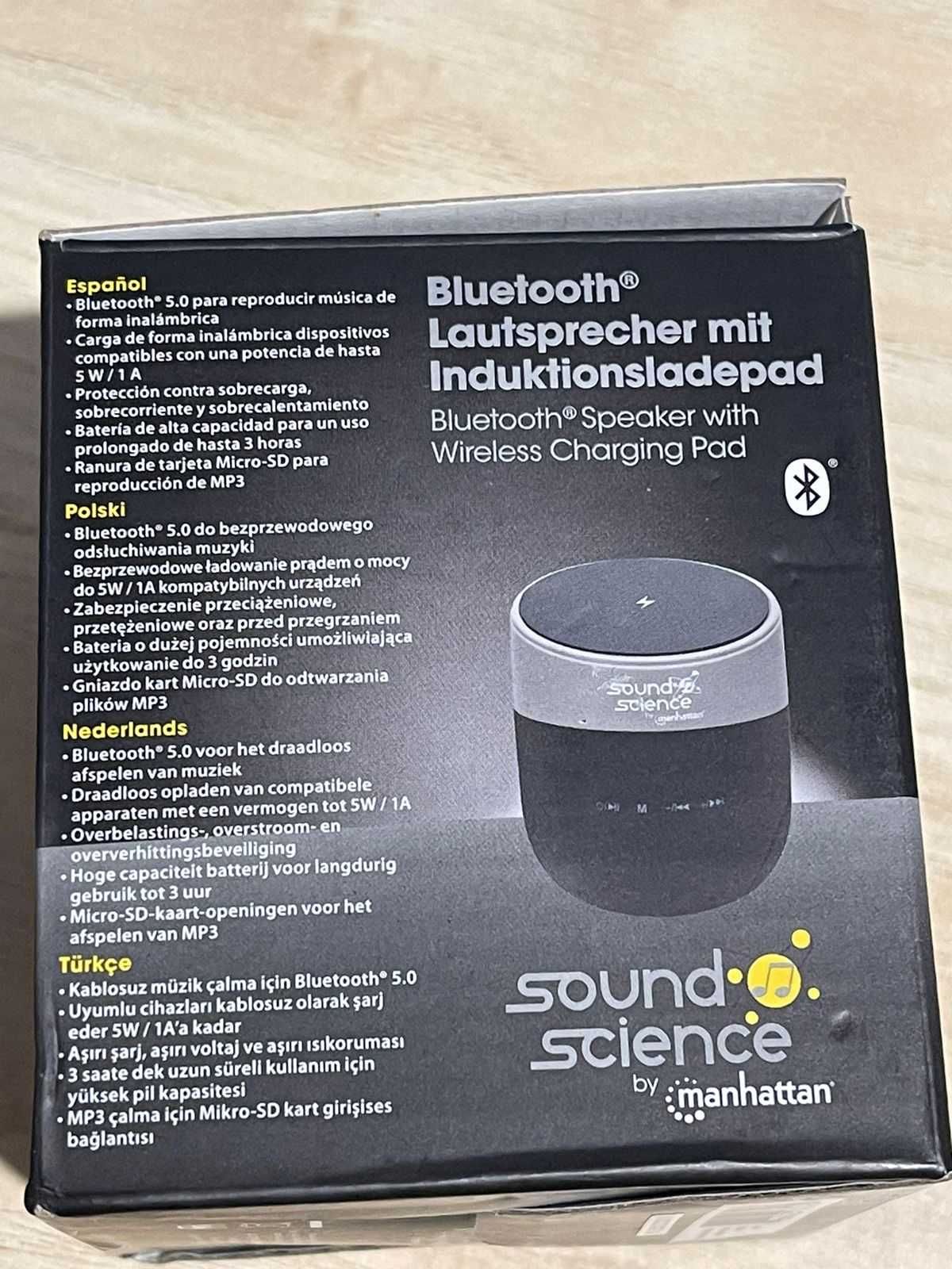 Sound Science Bluetooth Speaker with Induction Charging Pad Black