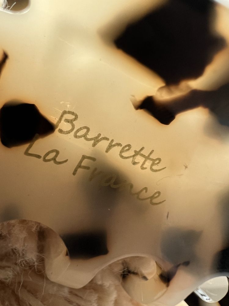 Заколка для волос краб. Barrette La France шоколад и пестрая