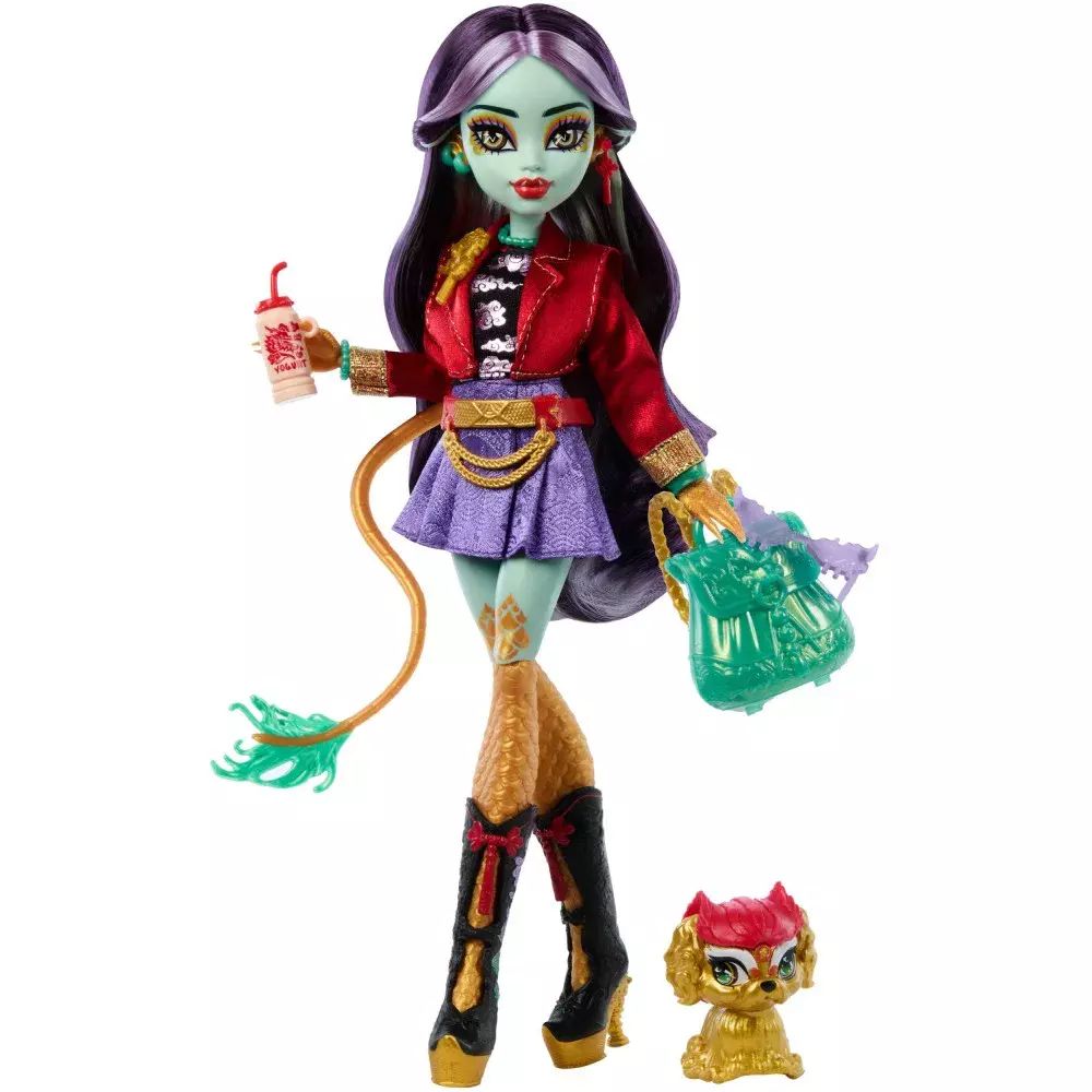 Monster High. HYV58 Jinafire Long + zwierzątko