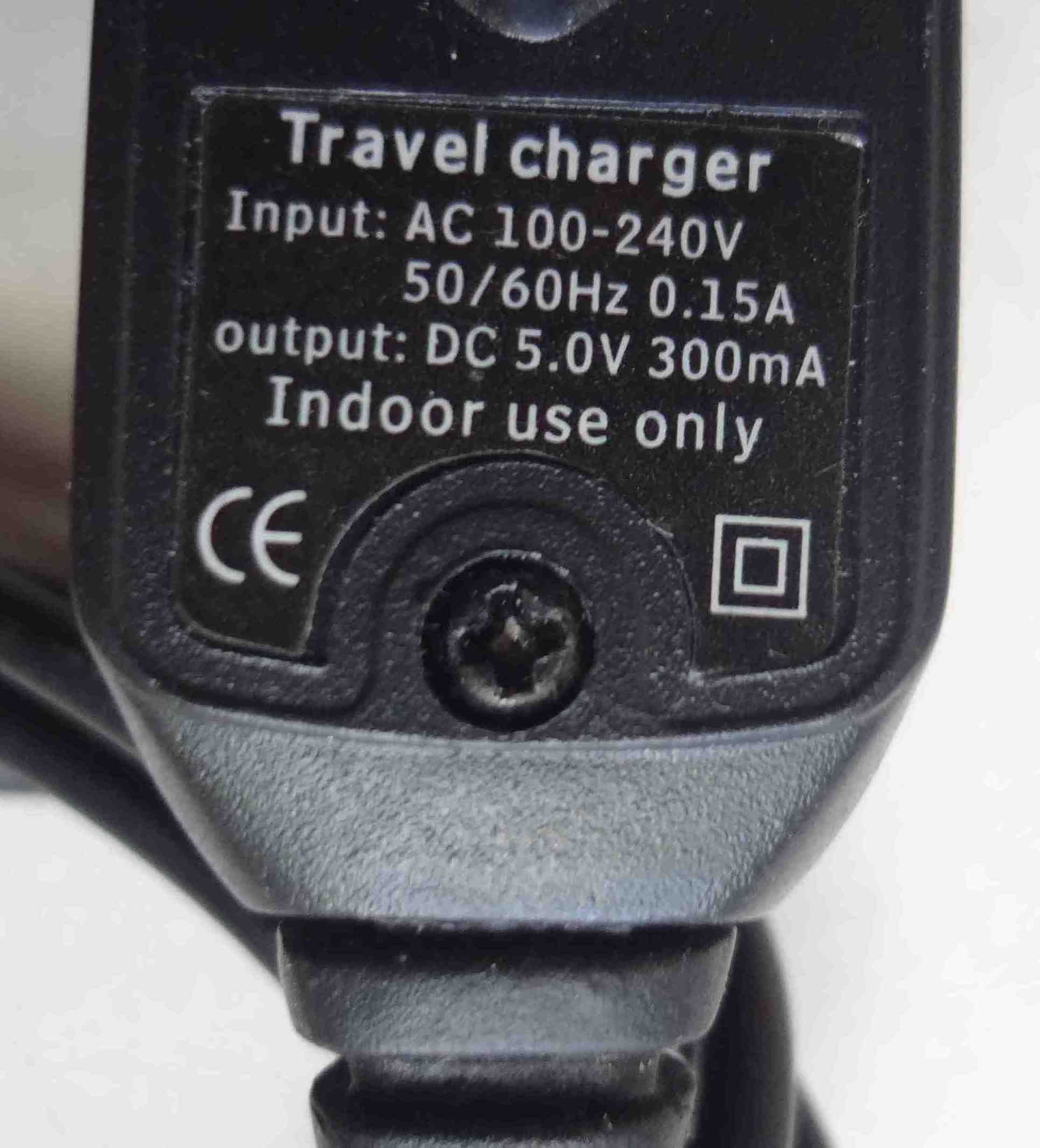 Блок питания Travel charger 5V 300mA, зарядка