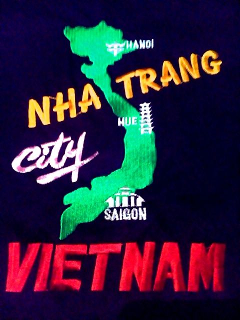 Летняя футболка с принтом вышивкой Вьетнам Vietnam