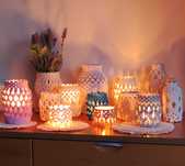 Lampion, świecznik - makrama, rękodzieło