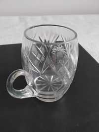 Kryształowy kufelek (kubeczek lub szklaneczka) z uszkiem. 9,5x5