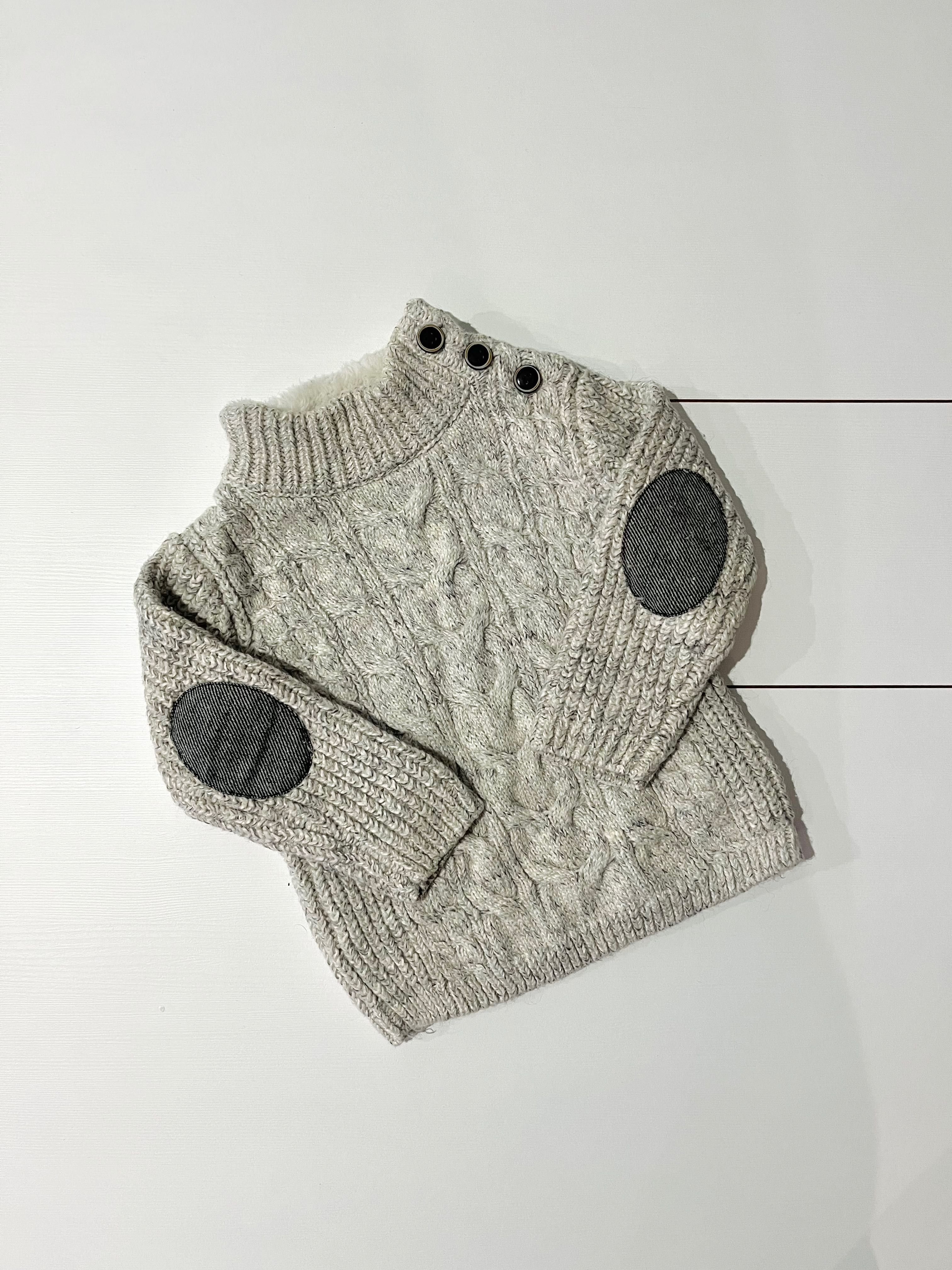 Sweter Zara mini 9-12 miesięcy 74-80 ciepły zimowy futerko sweterek