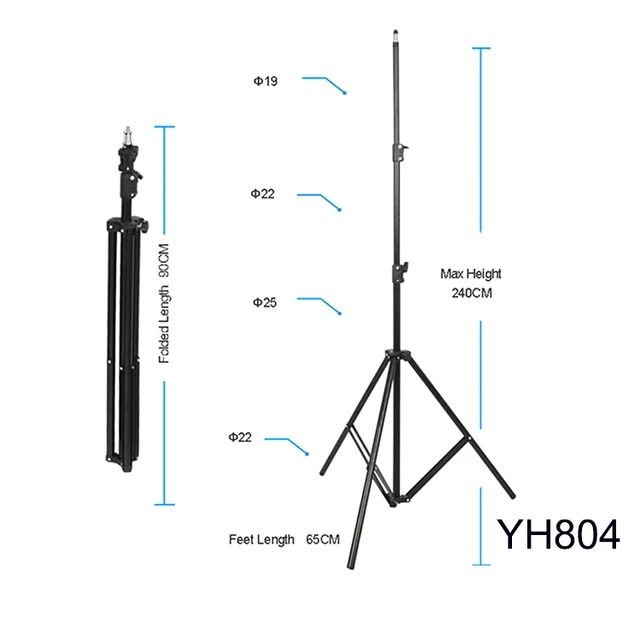 Стойка 280см штатив на пружинах , тринога для вспышки света софтбокса