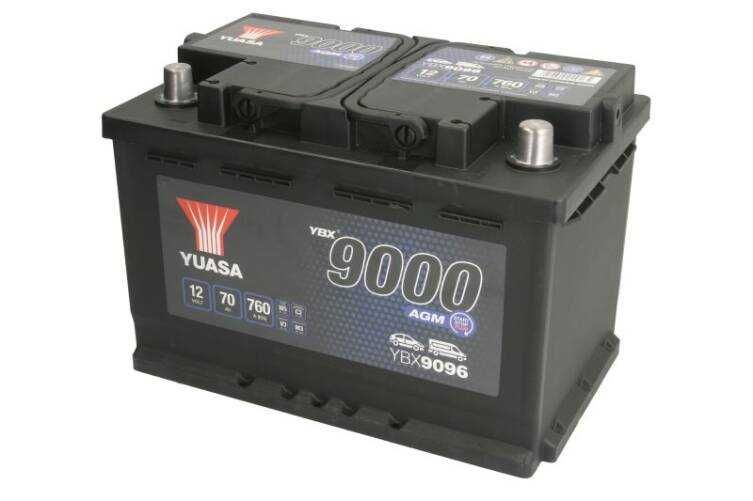 Akumulator Yuasa YBX9096 12 V 70 Ah 760A  start-stop AGM