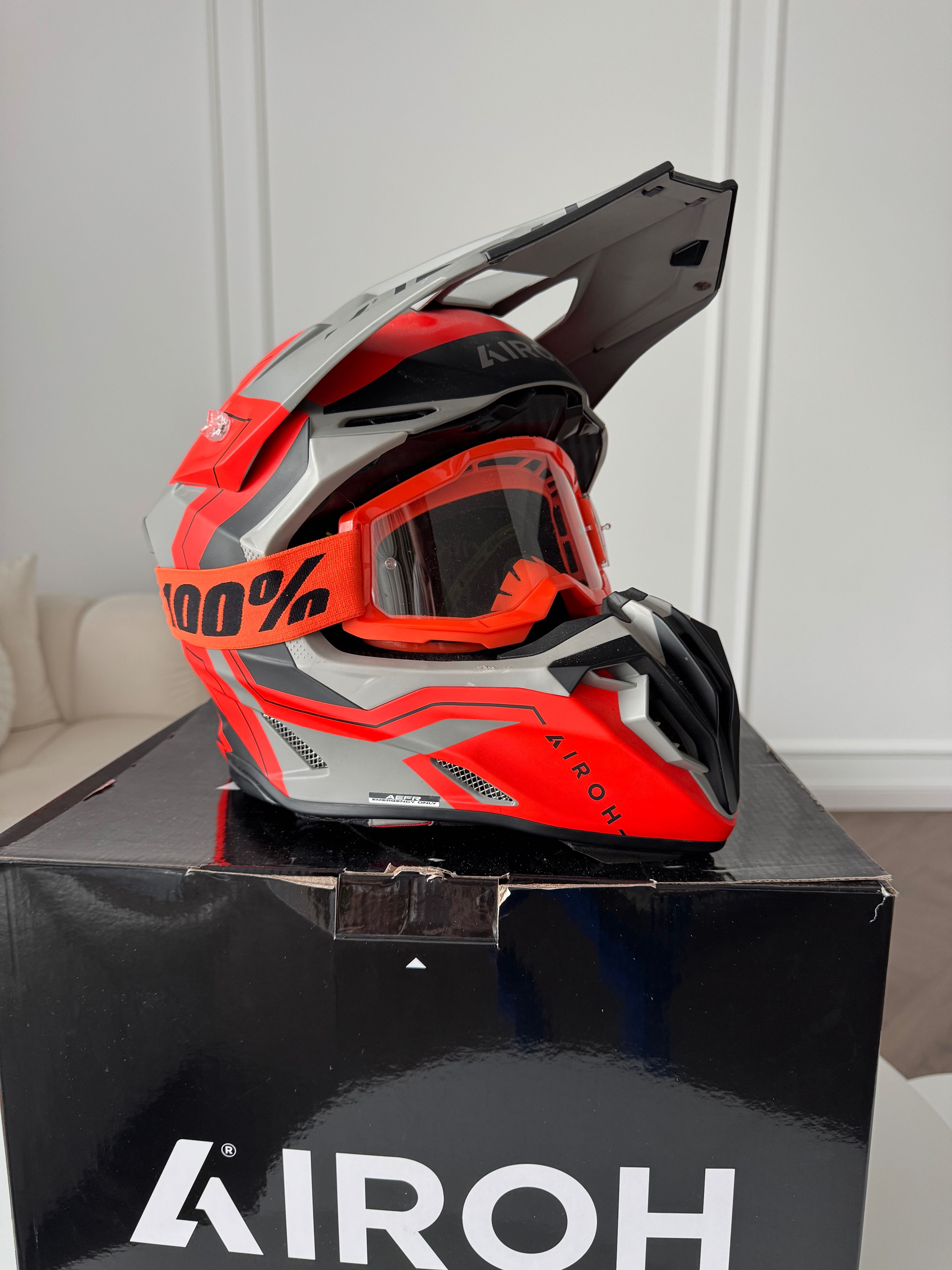 Kask AIROH Twist 3.0 cross gogle 100%
