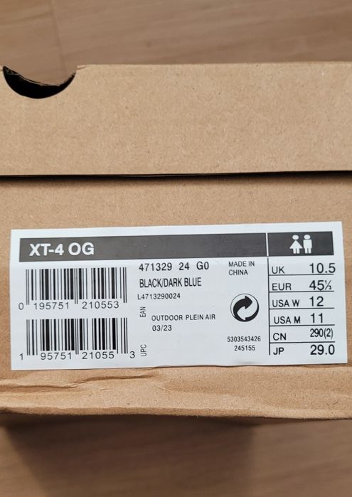 Salomon XT-4 OG (rozm. 45 dł. wkładki 29cm)