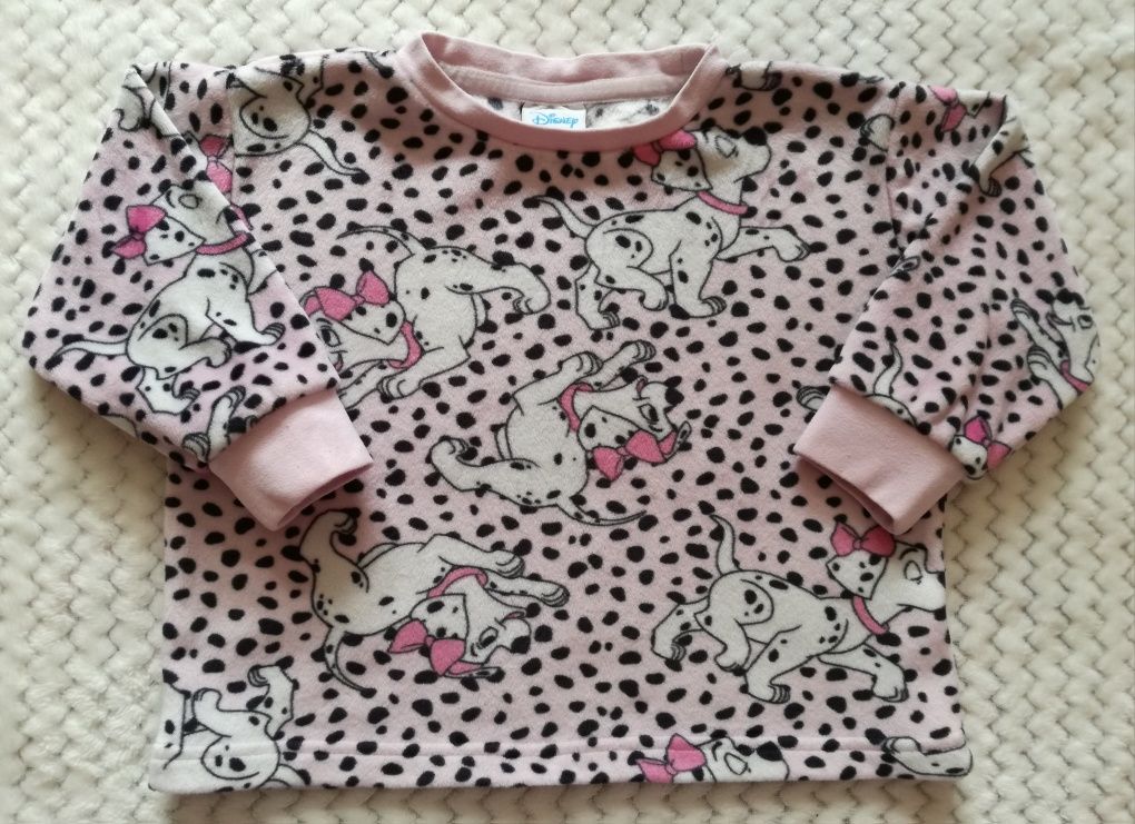 Piżama welurowa dziewczęca 101 Dalmatynczyków Disney