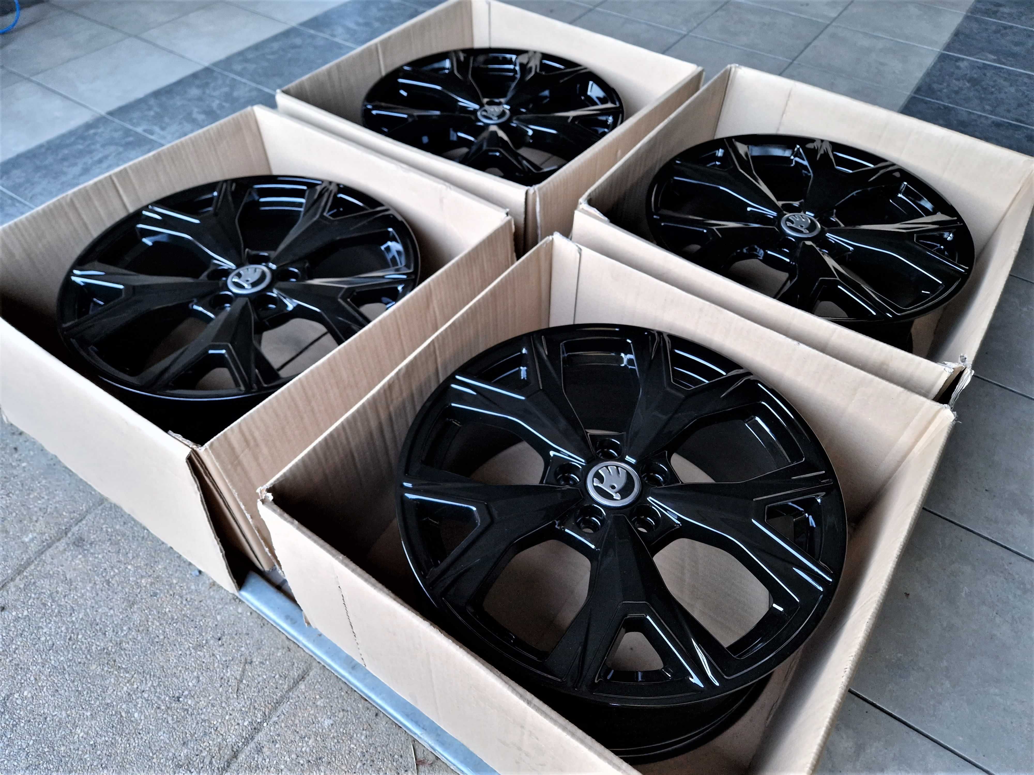 Alufelgi 17 5x100 Skoda Kamiq Scala Rapid Fabia Octavia Czarne ! 304#