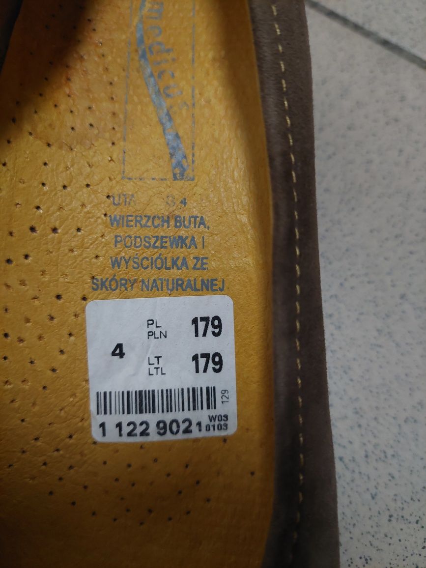 Modne buty rozmiar 37 Medicus skóra