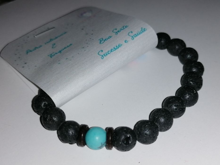 Pulseira Vulcânica Turquesa