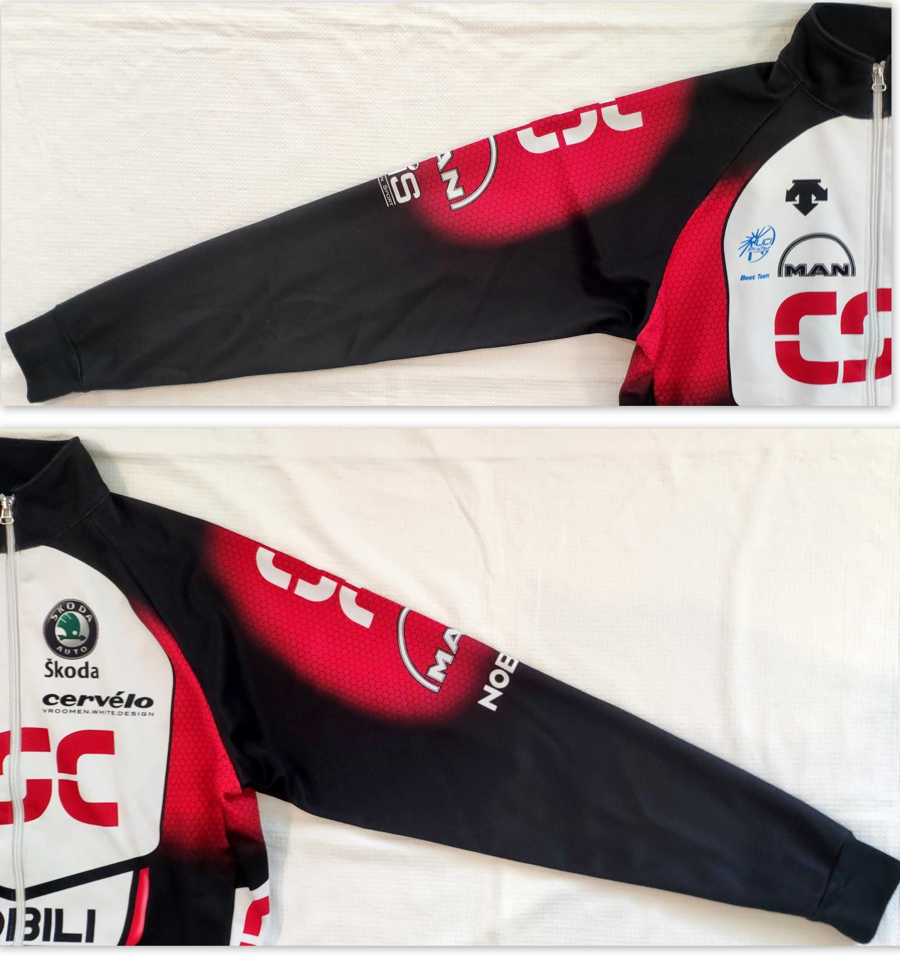 Kurtka kolarska # descente CSC CERVELO team 2007 bluza ocieplenie # XL