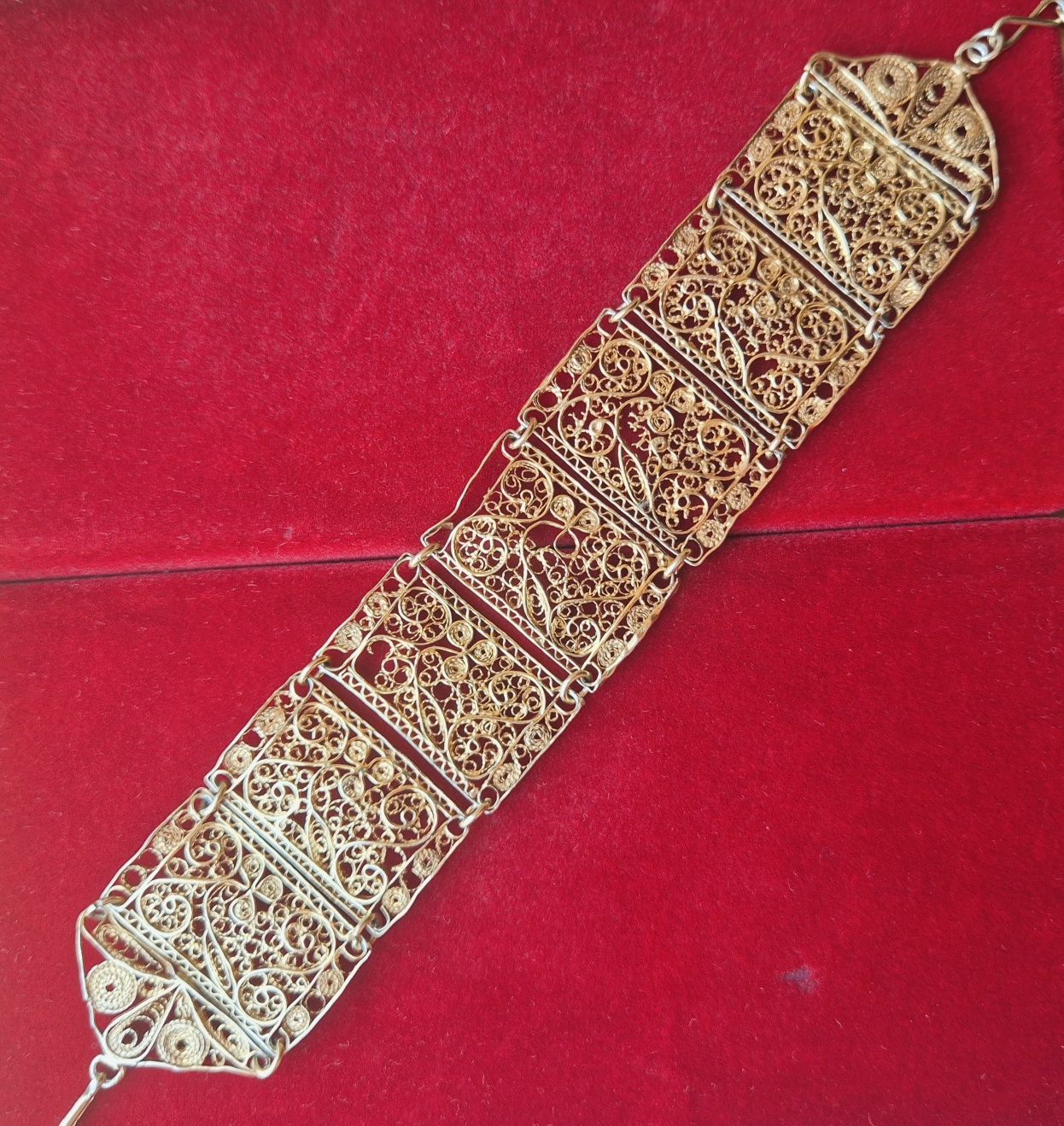 Pulseira em prata filigrana