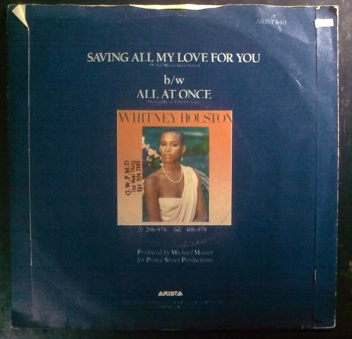 Whitney Houston-Saving All My Love -sp 7''