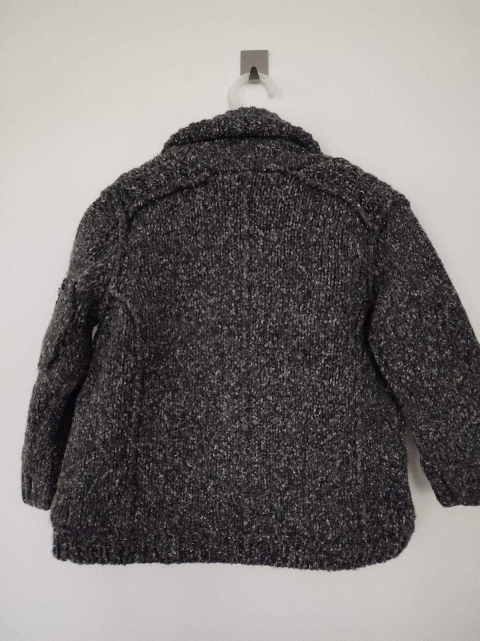 Zara rozmiar 92 kurtka bardzo ciepły  sweter kardigan