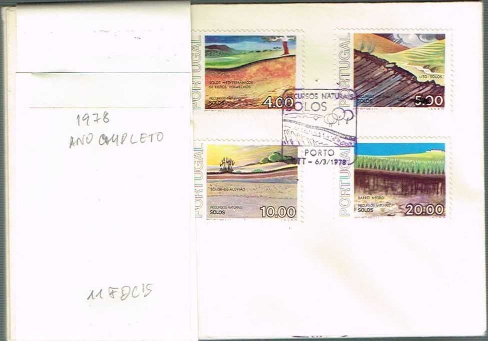 PORTUGAL Sobrescritos  DE 1ºdia (FDC'S) Anos de 1976 A 1981 COMPLETOS