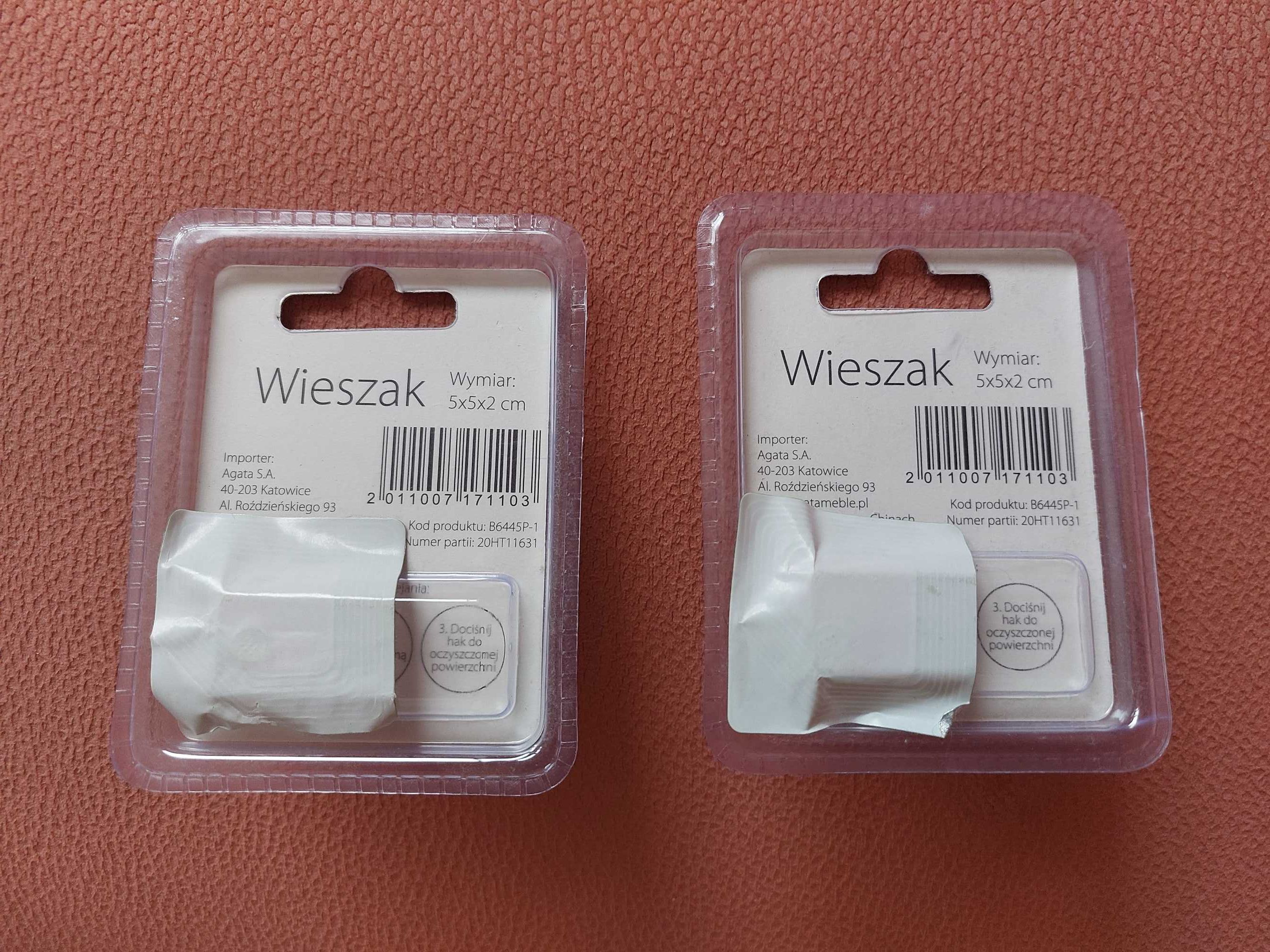 Wieszak metalowy do kuchni lub łazienki 2 szt