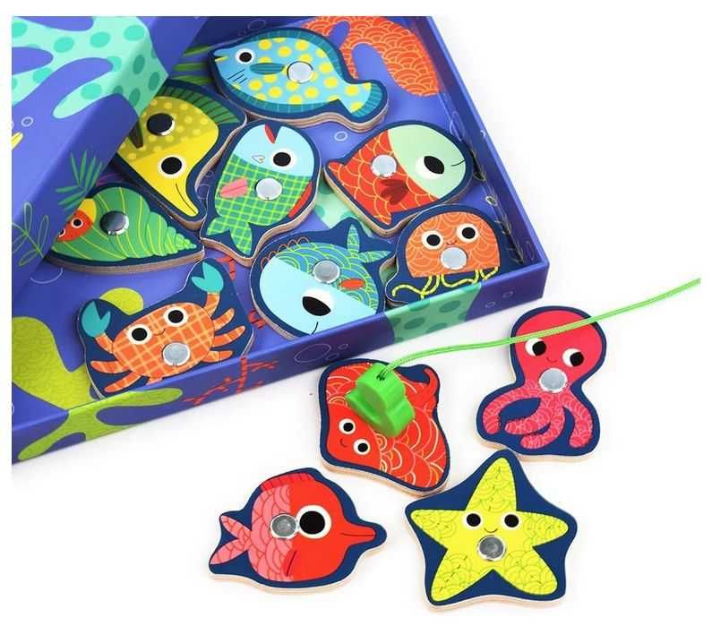 WĘDKOWANIE łowienie magnetyczne / Colour gra edukacyjna Djeco 01653