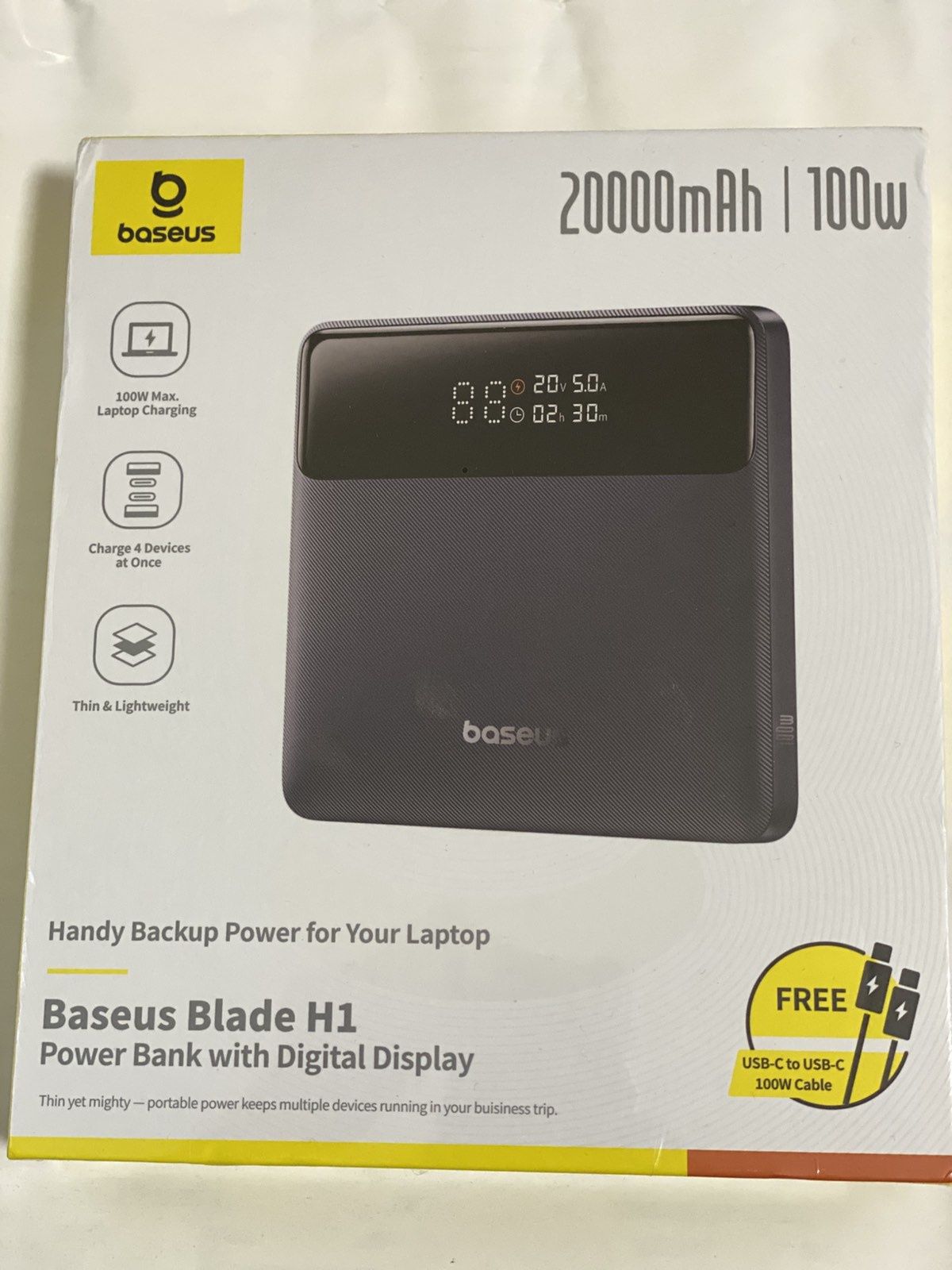 зовнішній портативний акумулятор BASEUS BLADE POWER DIGITAL DISPLAY FA