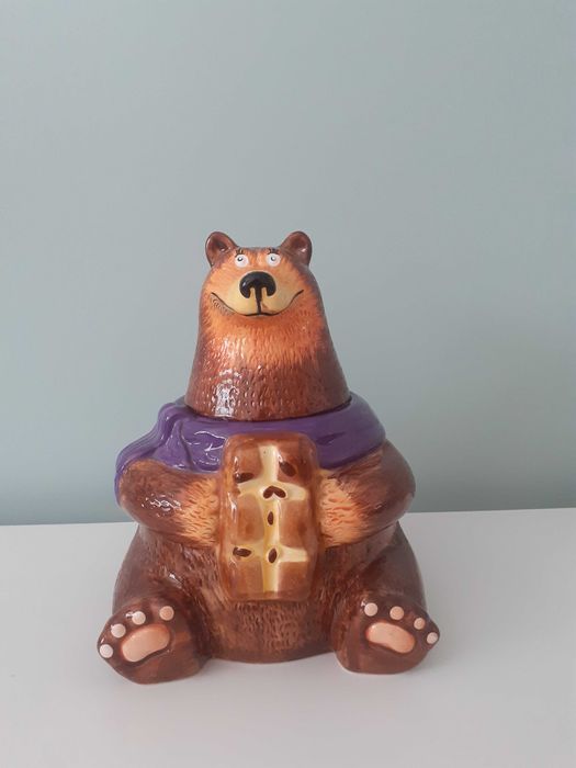 Miś milka na łakocie ceramiczny, kolekcjonerski