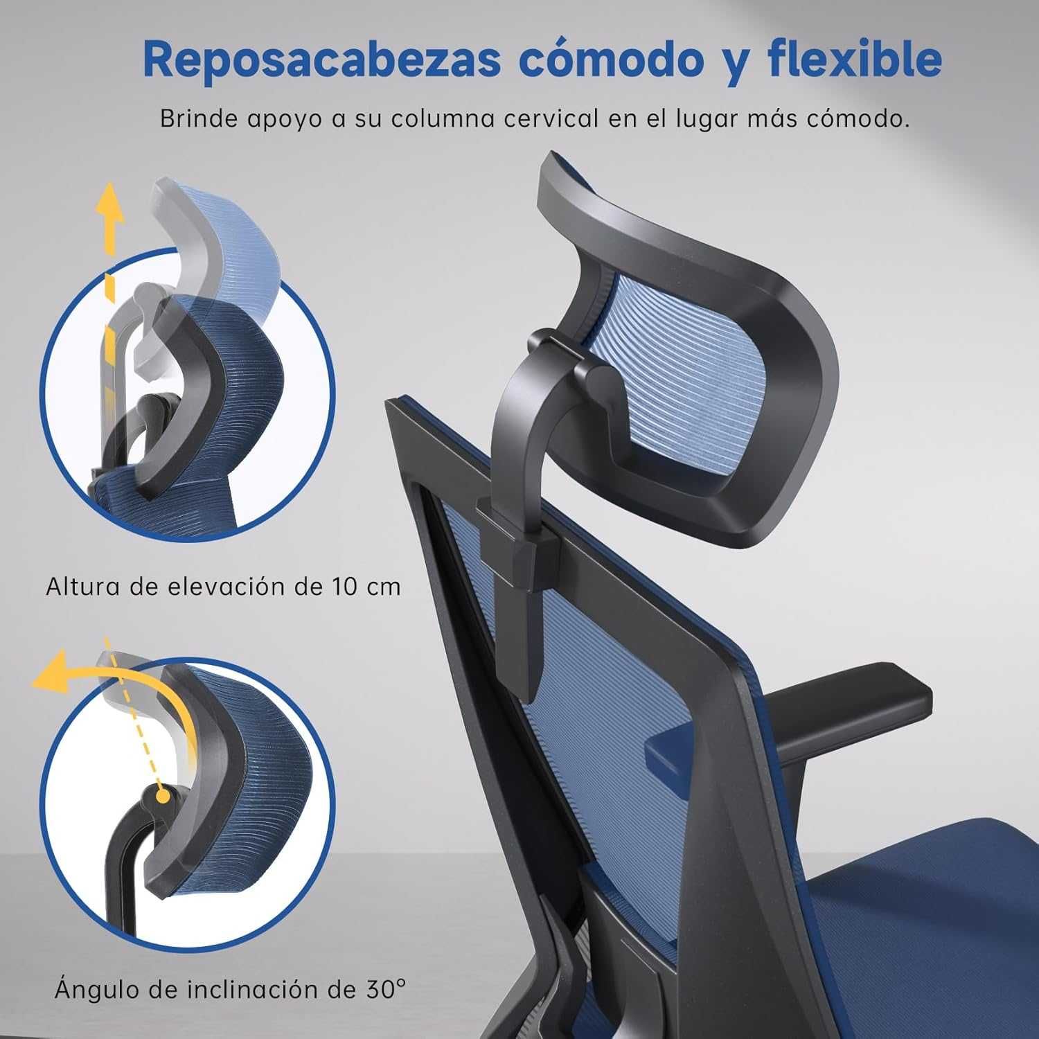 Dripex Cadeira de escritório ergonómica com ampla almofada de espuma