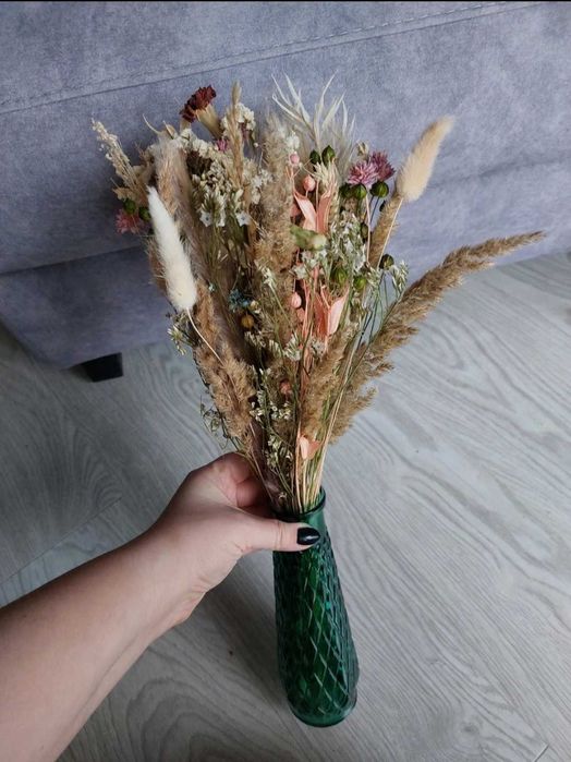 11 wazonów bukiet suszka stabilizowane kwiat dekoracje ślub, chrzciny