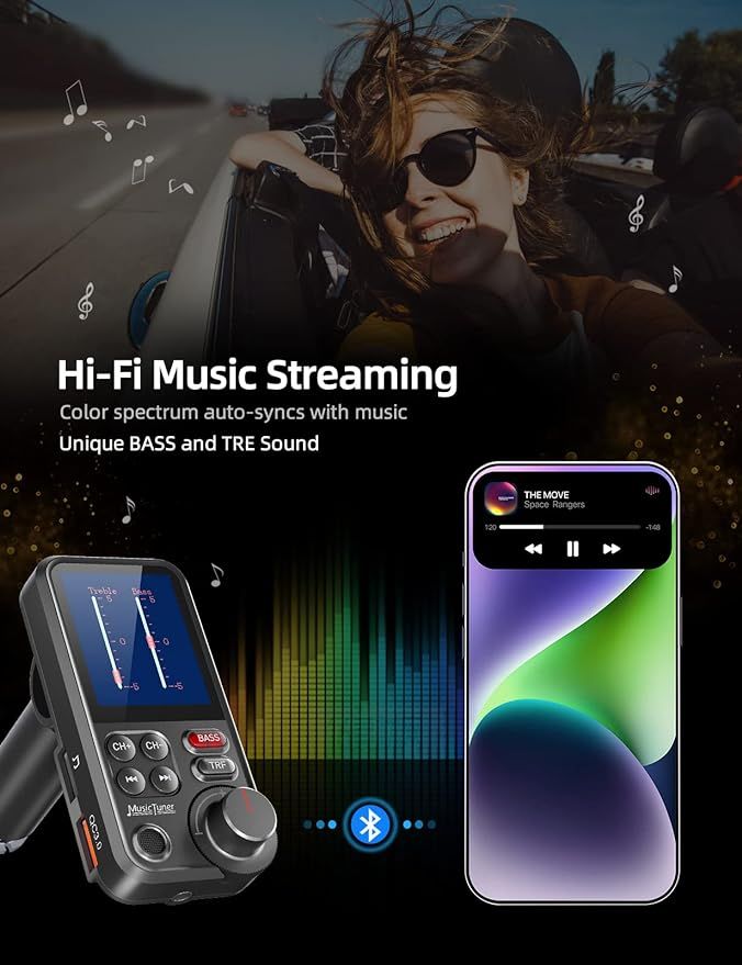 Nulaxy km30 Adapter Bluetooth do rozmów w trybie głośnomówiącym vv