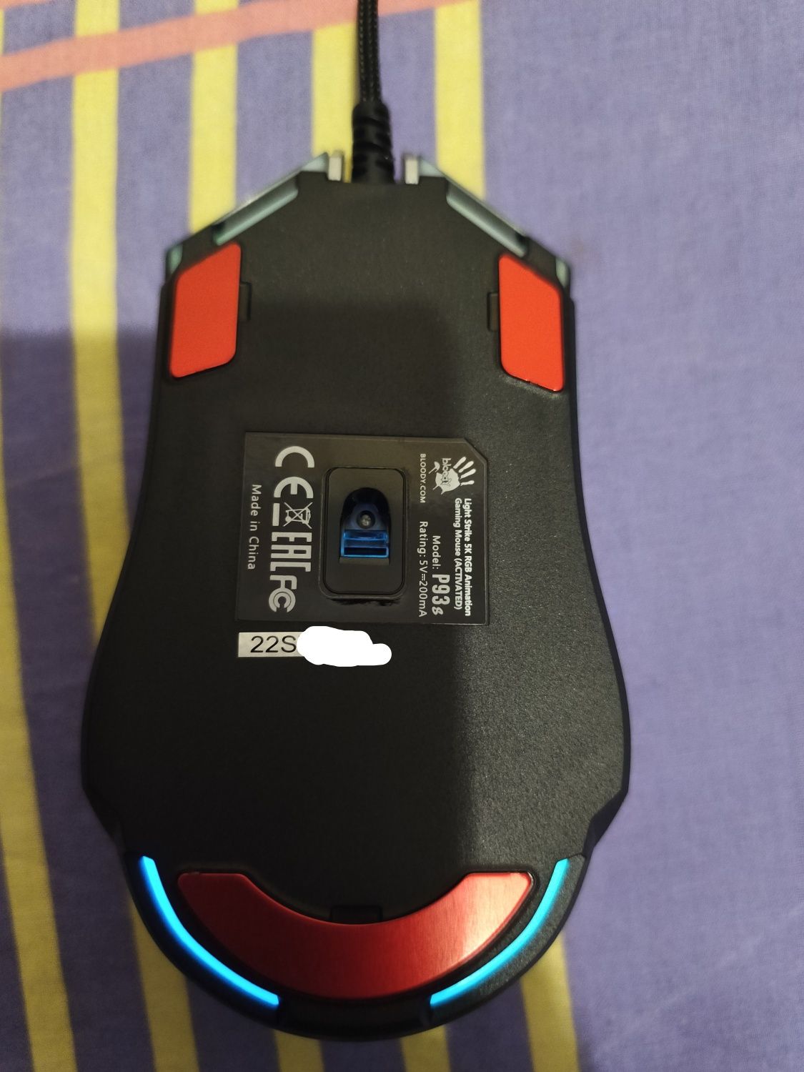 Мишка Bloody P93s Stone Black