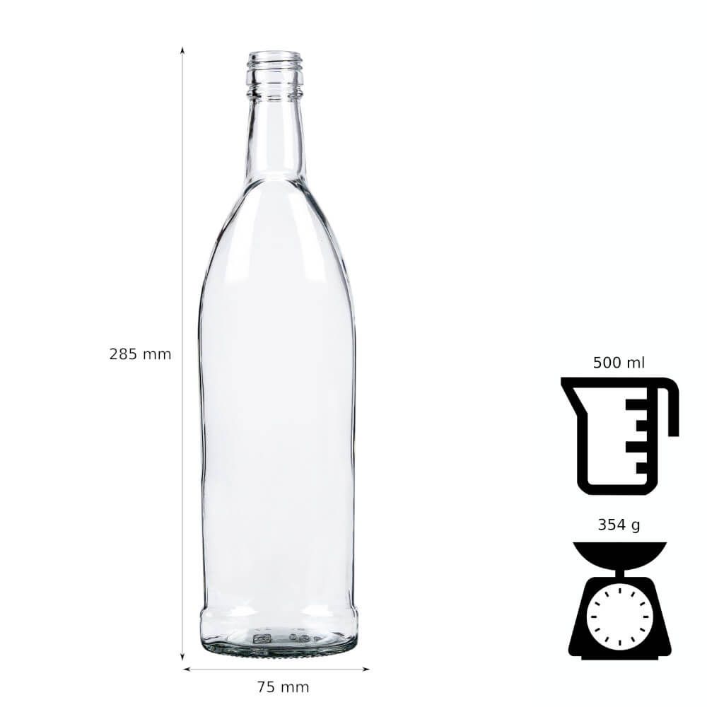 5x butelka ISKRA 500 ml na nalewki wino sok z korkiem