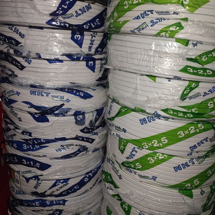 Nkt kabel przewód płaski 3x1.5 i 3x2.5 firmy NKT