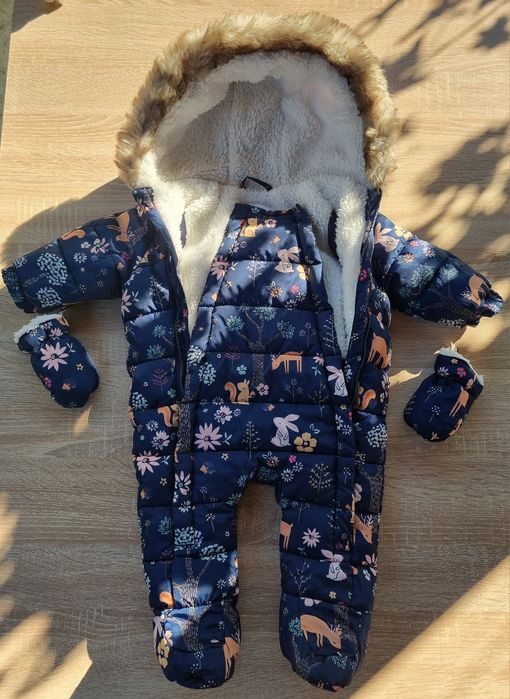 Теплий зимовий комбінезон для дівчинки
