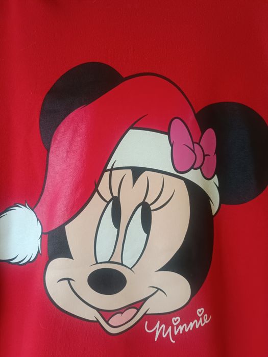 Czerwona bluzka damska z Myszką Miki rozmiar L