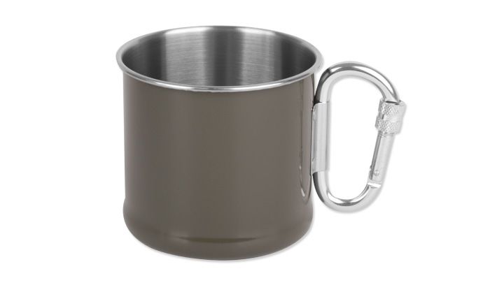 Kubek z karabińczykiem Mil-Tec - 500 ml - Zielony OD