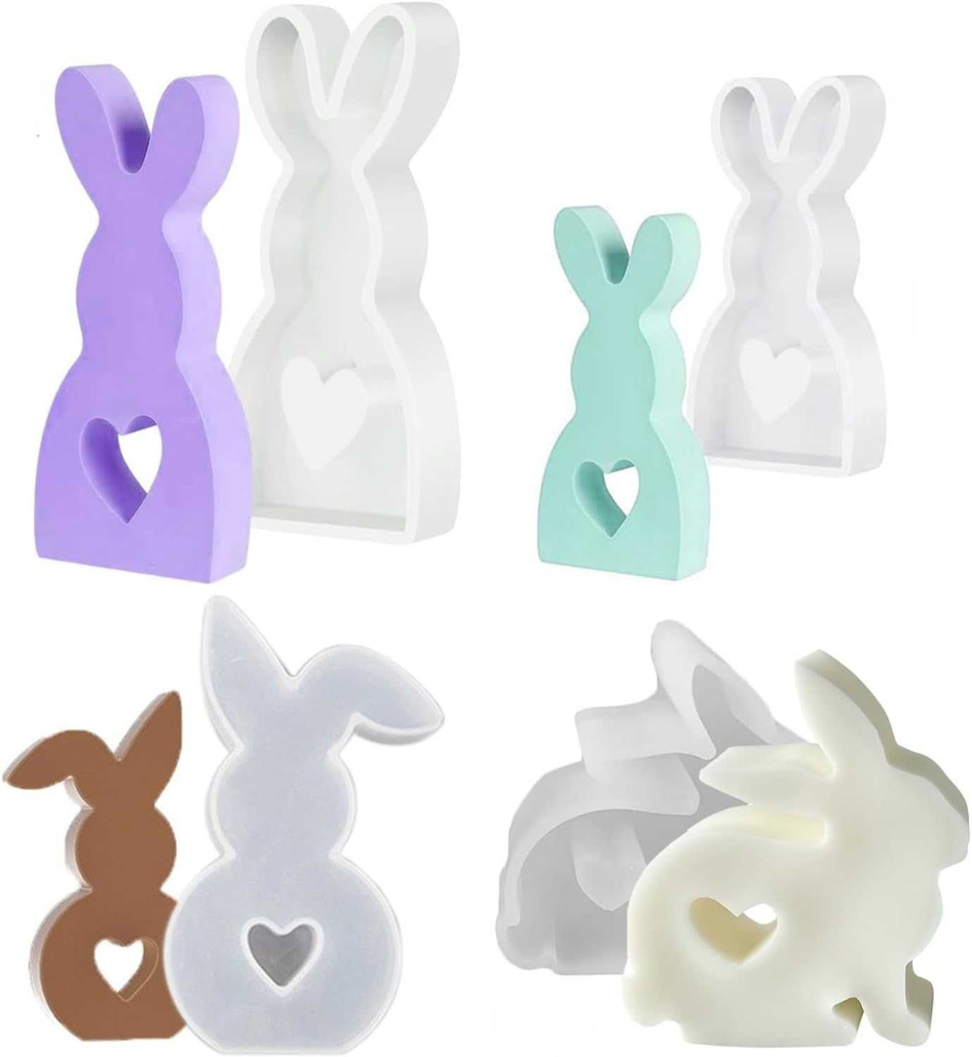4 silikonowe formy do królików formy do zajączków Wielkanocnych