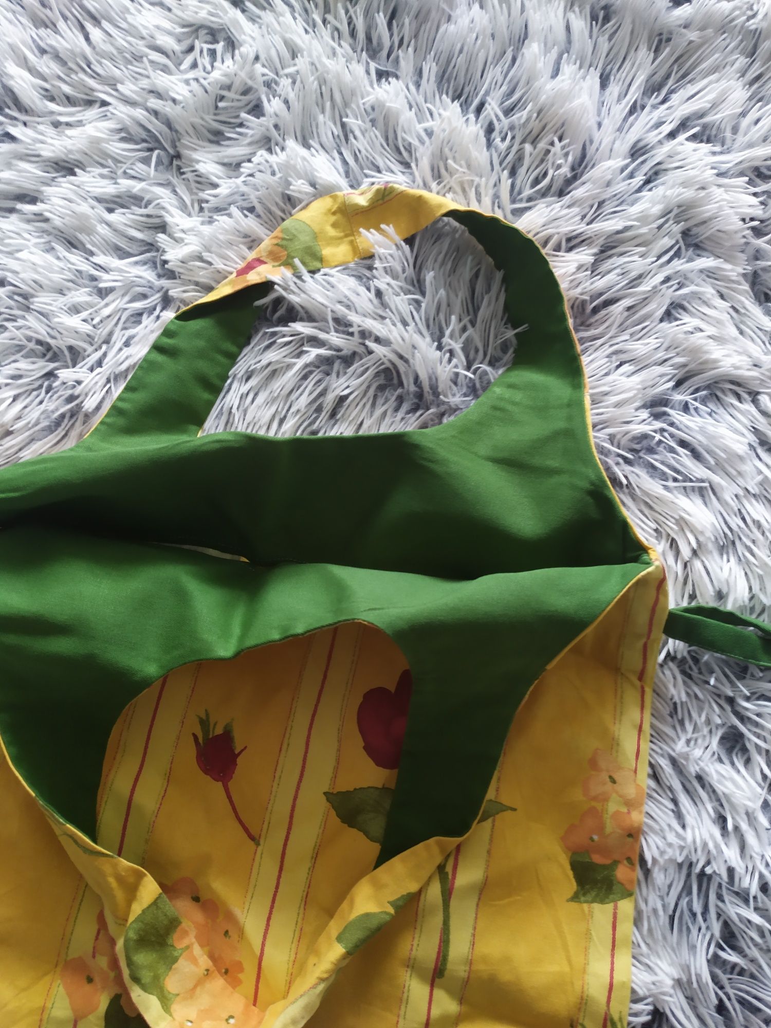 Torba na zakupy materiałowa składana handmade