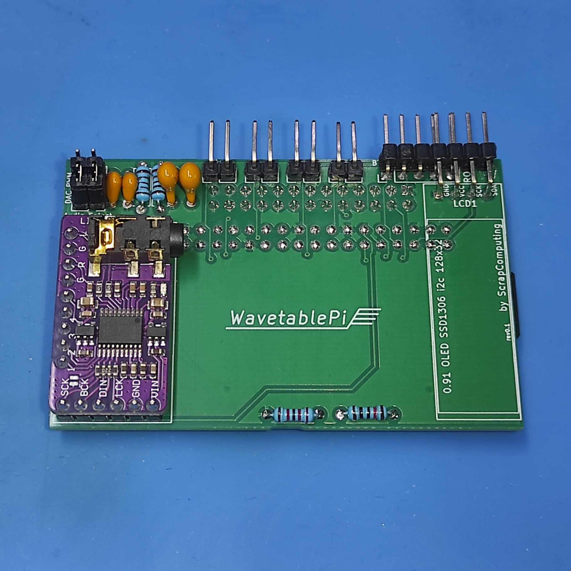 Placa Wavetable Pi MT32PI General MIDI Roland MT-32 com Painel Frontal