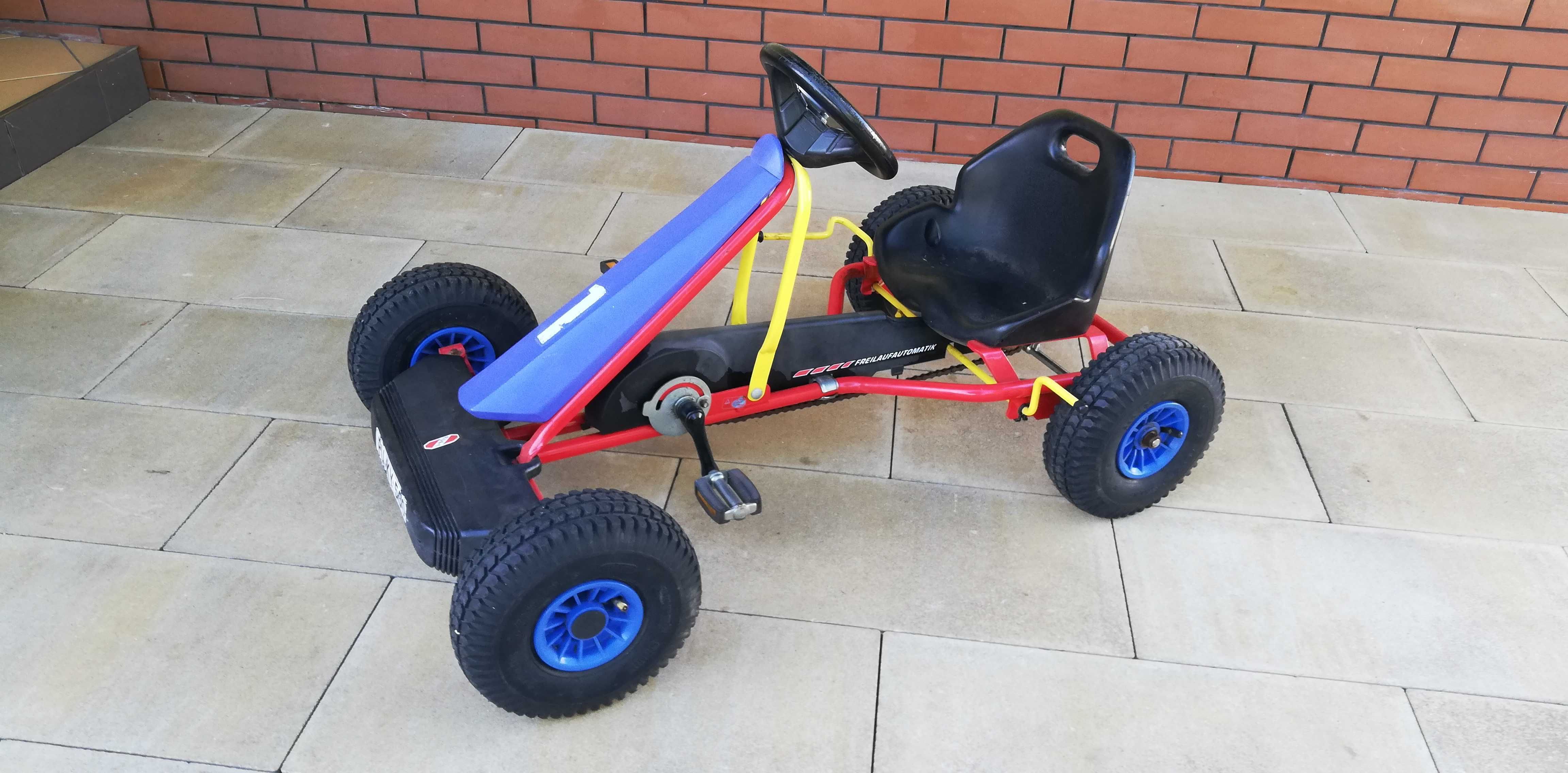 pojazd na pedały gokart puky metalowy koła pompowane samochód