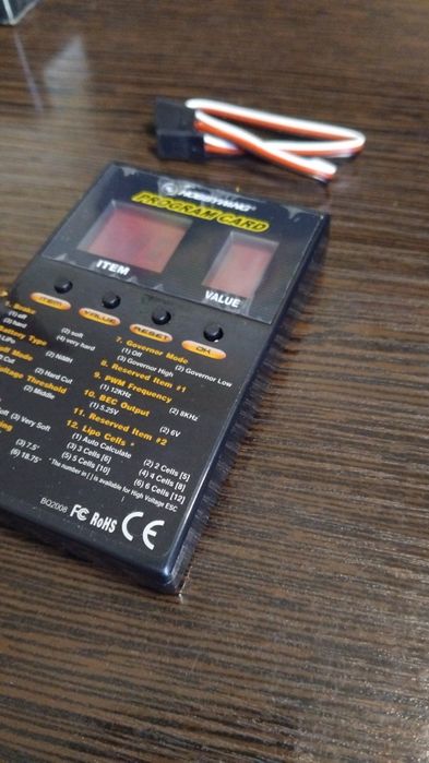 Карта програмування HOBBYWING.  RC регулятор.