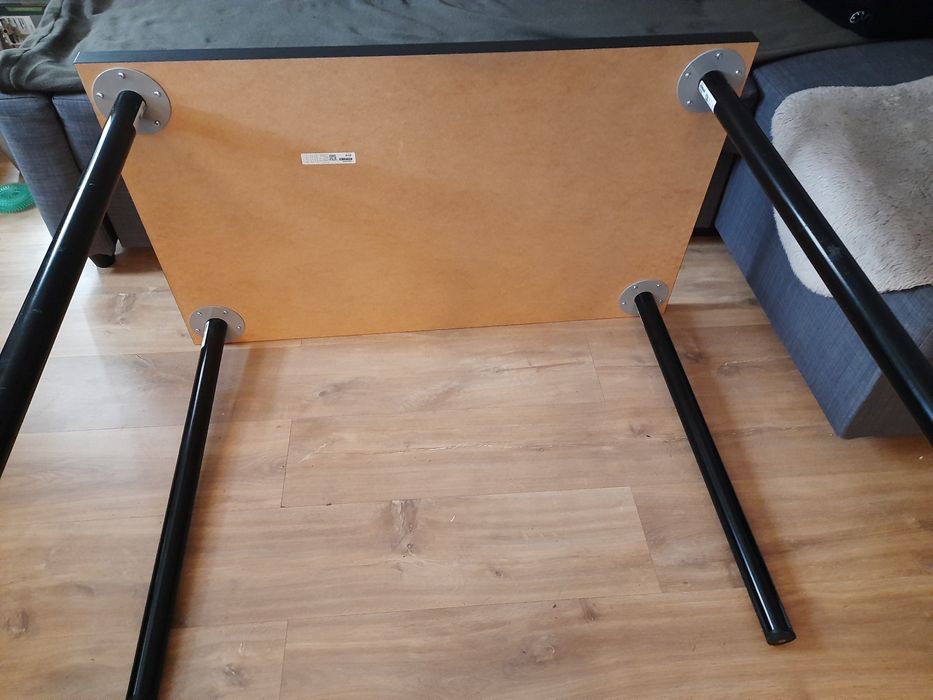Stół czarny IKEA 100x60cm Linnmon / Adils