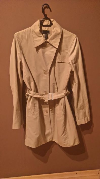 H&M beżowy płaszcz trencz prochowiec M 38