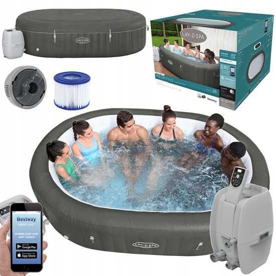 Basen Jacuzzi owalny BESTWAY 60067 MAURITIUS WIFI Lay-Z-SPA dla 7 osób